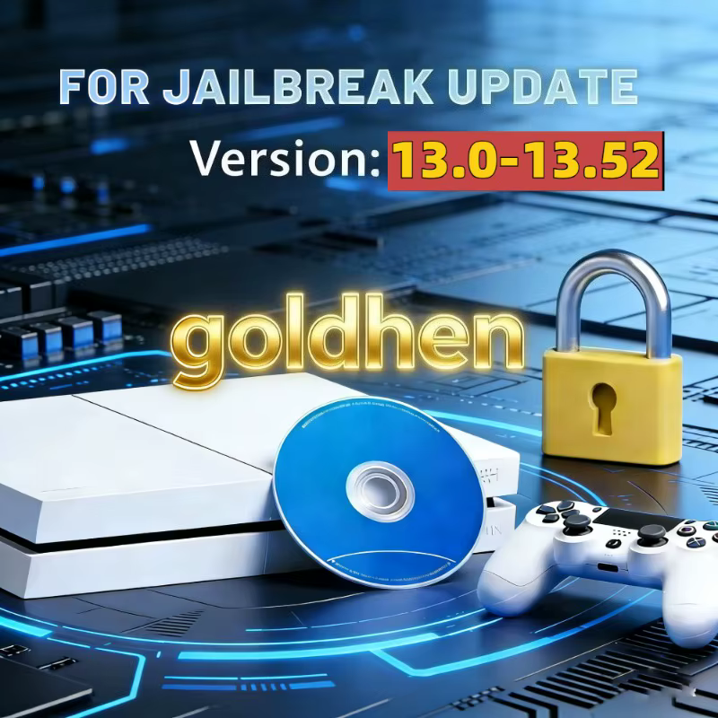 Ultimate GoldHEN pour Ps4 Jailbreak Disc V9.0–12.52 Bootable Eject Payload 1-Click Boot Tool 13.0-13.02 Jailbreak Disc