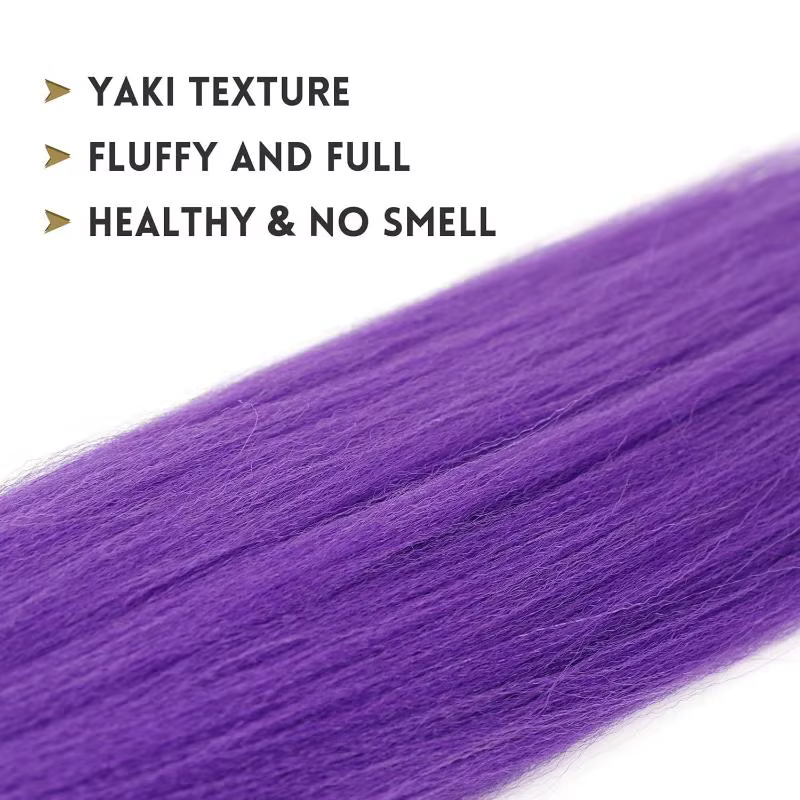 Perruque de Cosplay KPOP Rumi tressée violette longue de 26 pouces