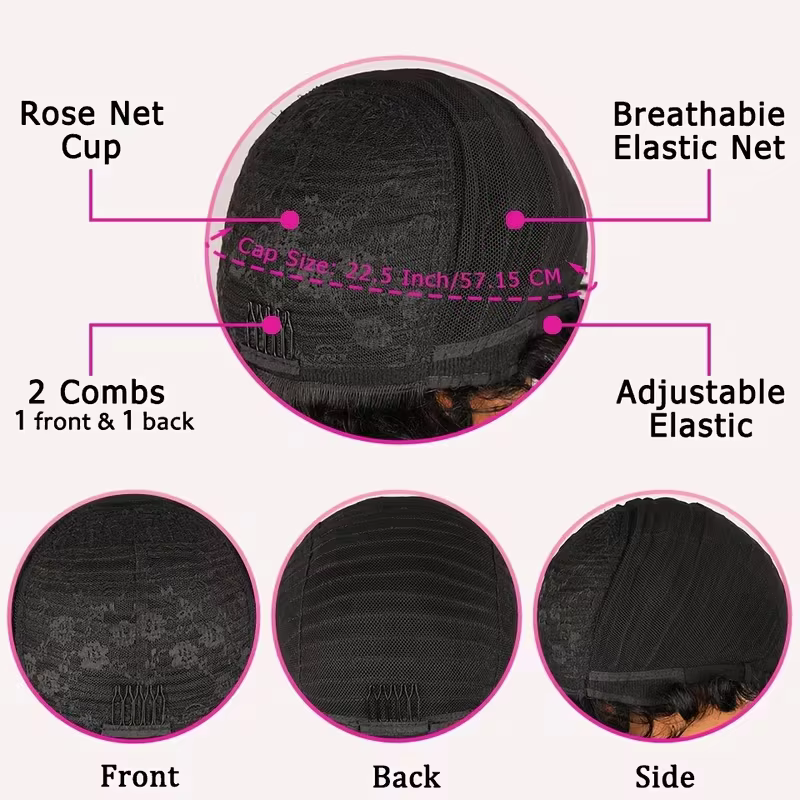 Perruque Lace Front Wig 100% naturelle bouclée