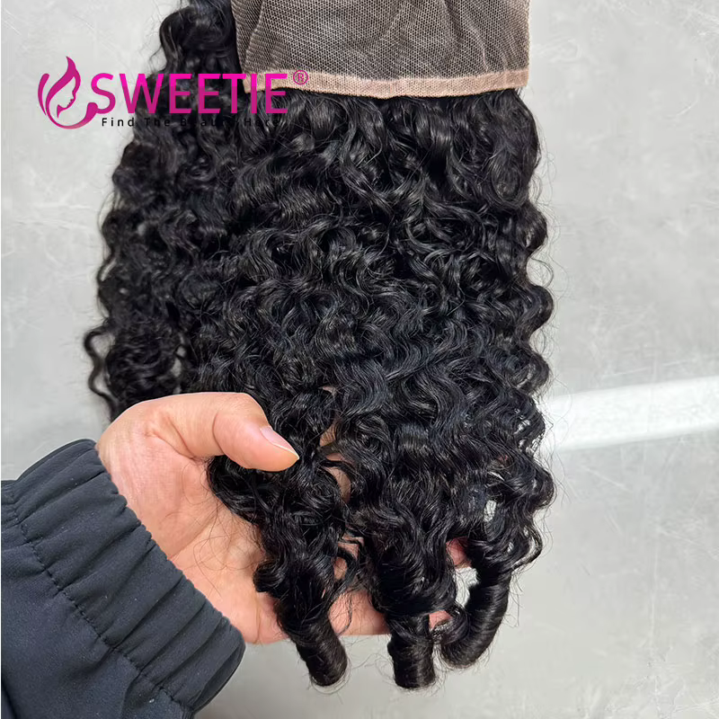 12A cheveux bouclés birmans 13x4 frontale Remy Extensions