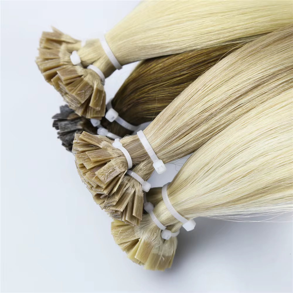 KerBrian-Extensions de Cheveux Naturels Lisses à Pointe Plate