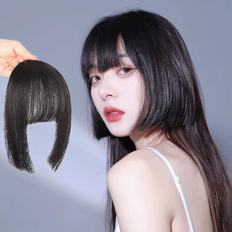 Réinitialisation d'extension de cheveux de frange de faux cheveux