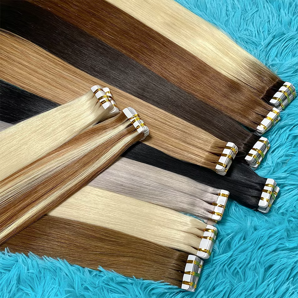 Extensions de cheveux à bandes adhésives de haute qualité