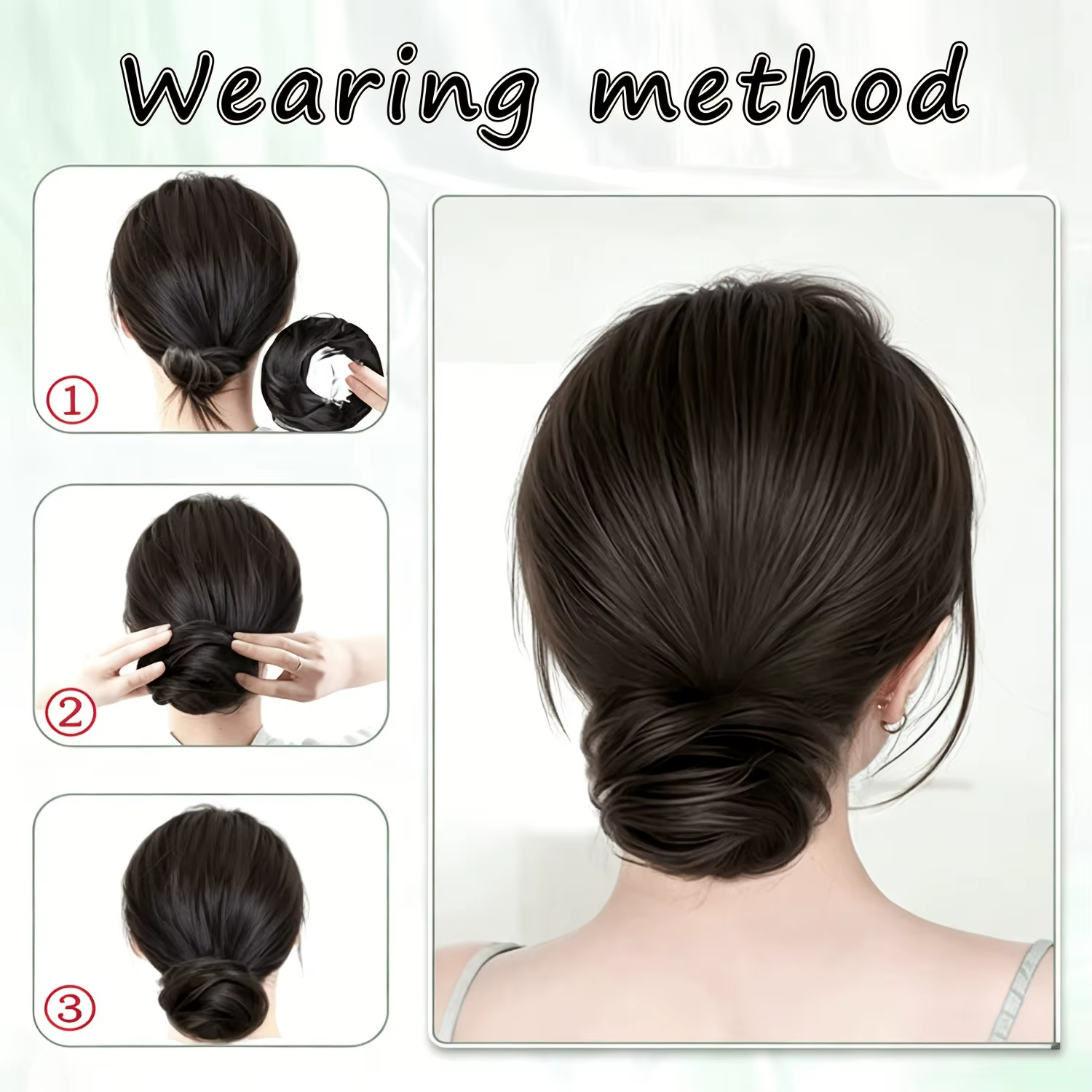 Chignon synthétique élastique pour femme