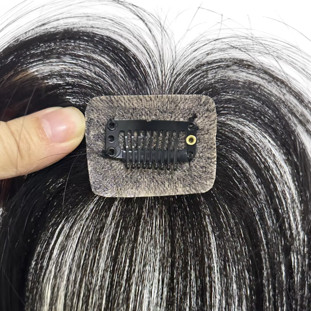 100% cheveux humains Mini frange pour femmes 360 couverture front chauve