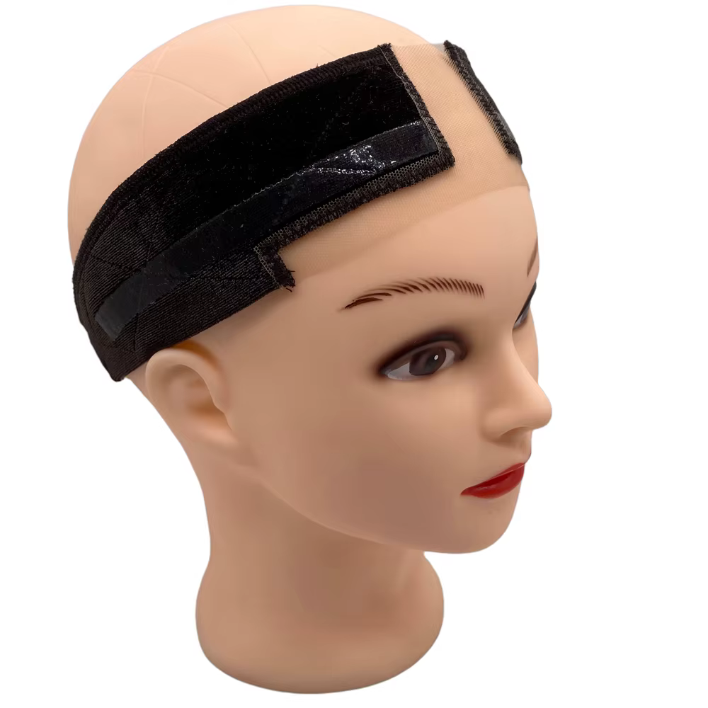 Nouveau bandeau antidérapant Double face en velours de Silicone avec boucle en métal pour tenir les perruques