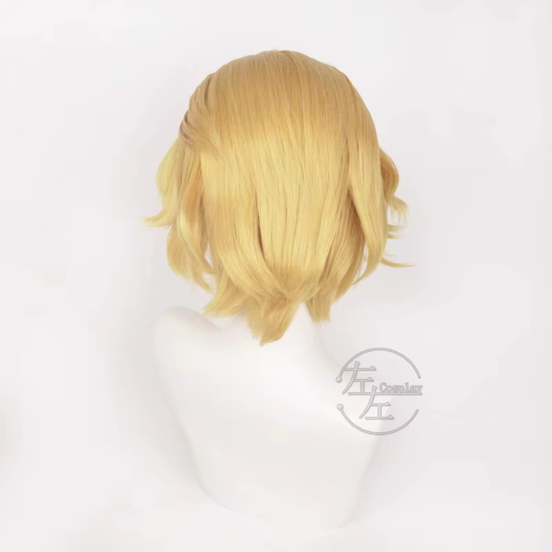 Stanley Snyder perruque dorée courte cheveux synthétiques Halloween carnaval fête Cosplay perruques fibre de résistance à la chaleur