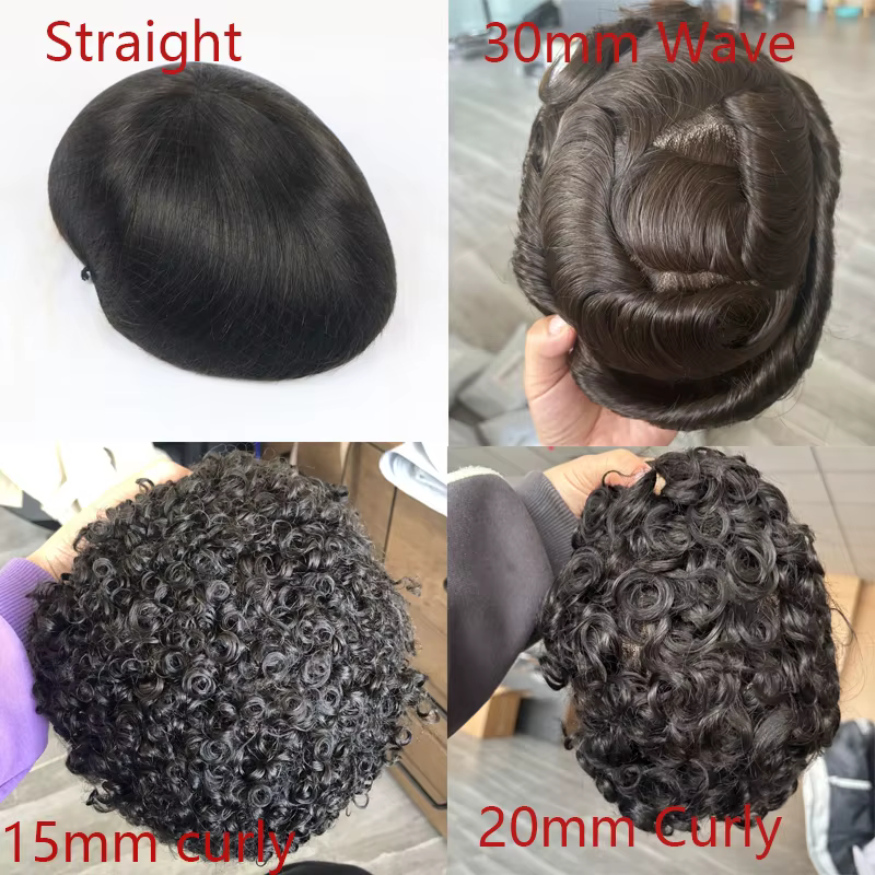 Prothèses capillaires pour hommes en cheveux naturels
