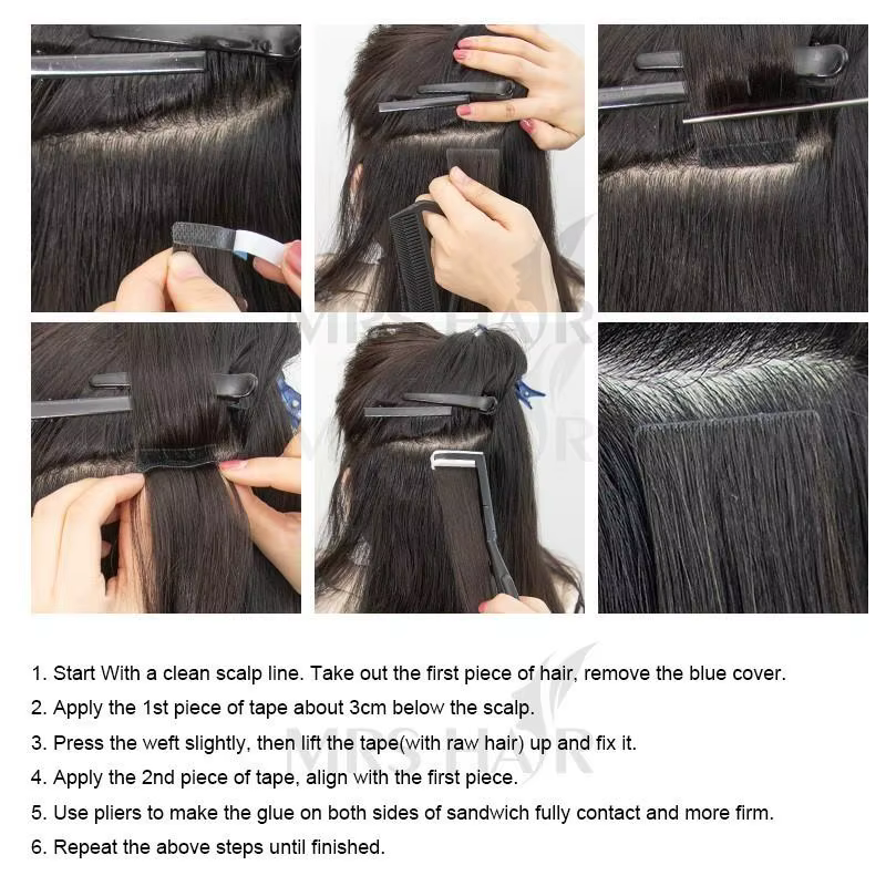 Ruban Invisible pour Extensions de Cheveux Humains