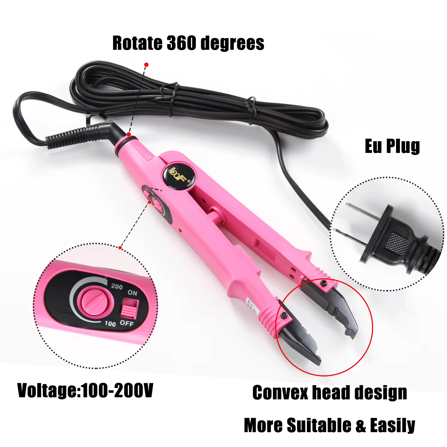 Outil professionnel d'extension de cheveux