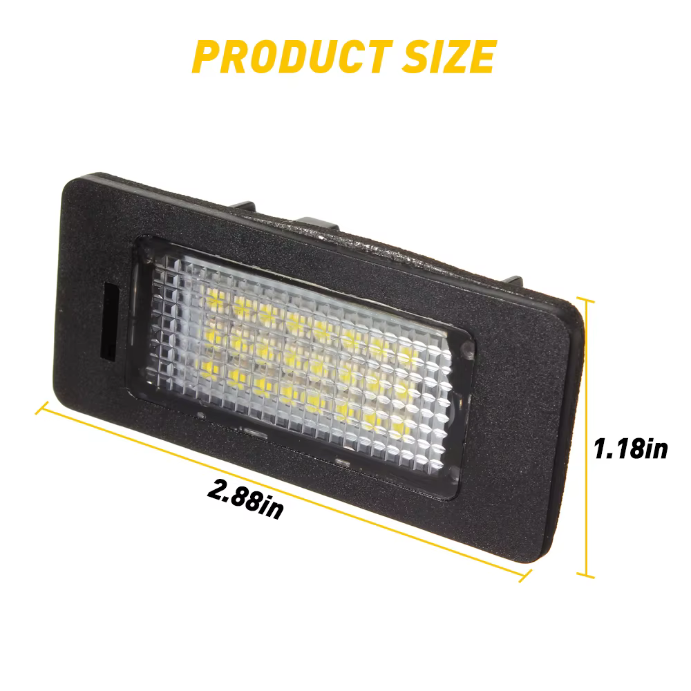 Lampe de Plaque d'Immatriculation pour BMW Série 1 3 5, E39, E60, E61, F10, F30, E82, E88, E90, E91, E92, E93, X5, E70, X6, E71, 2 Pièces
