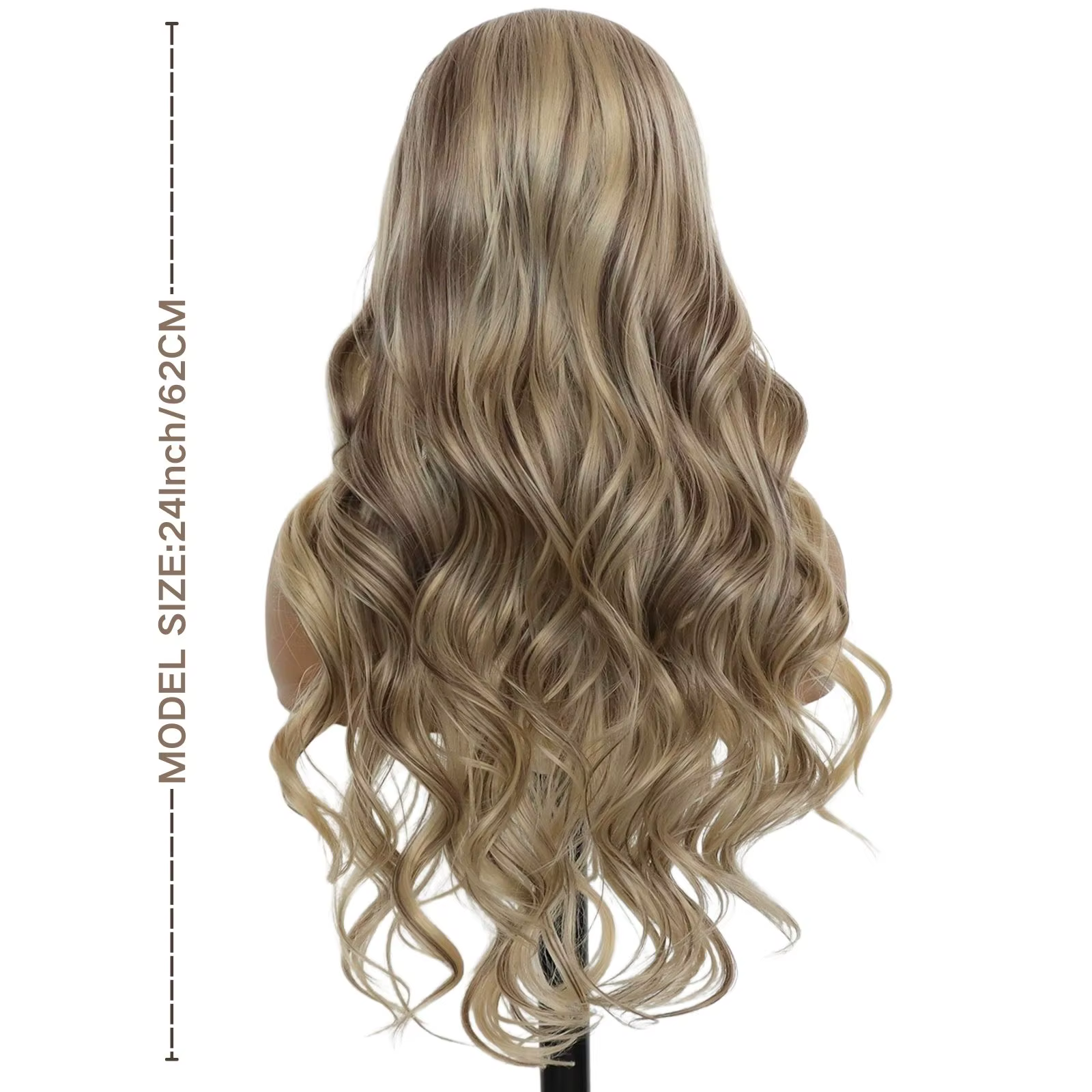 Perruque Lace Front Wig synthétique à reflets blonds