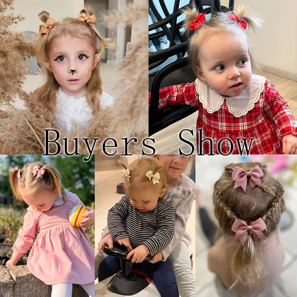 Pinces à cheveux avec nœuds pour enfants