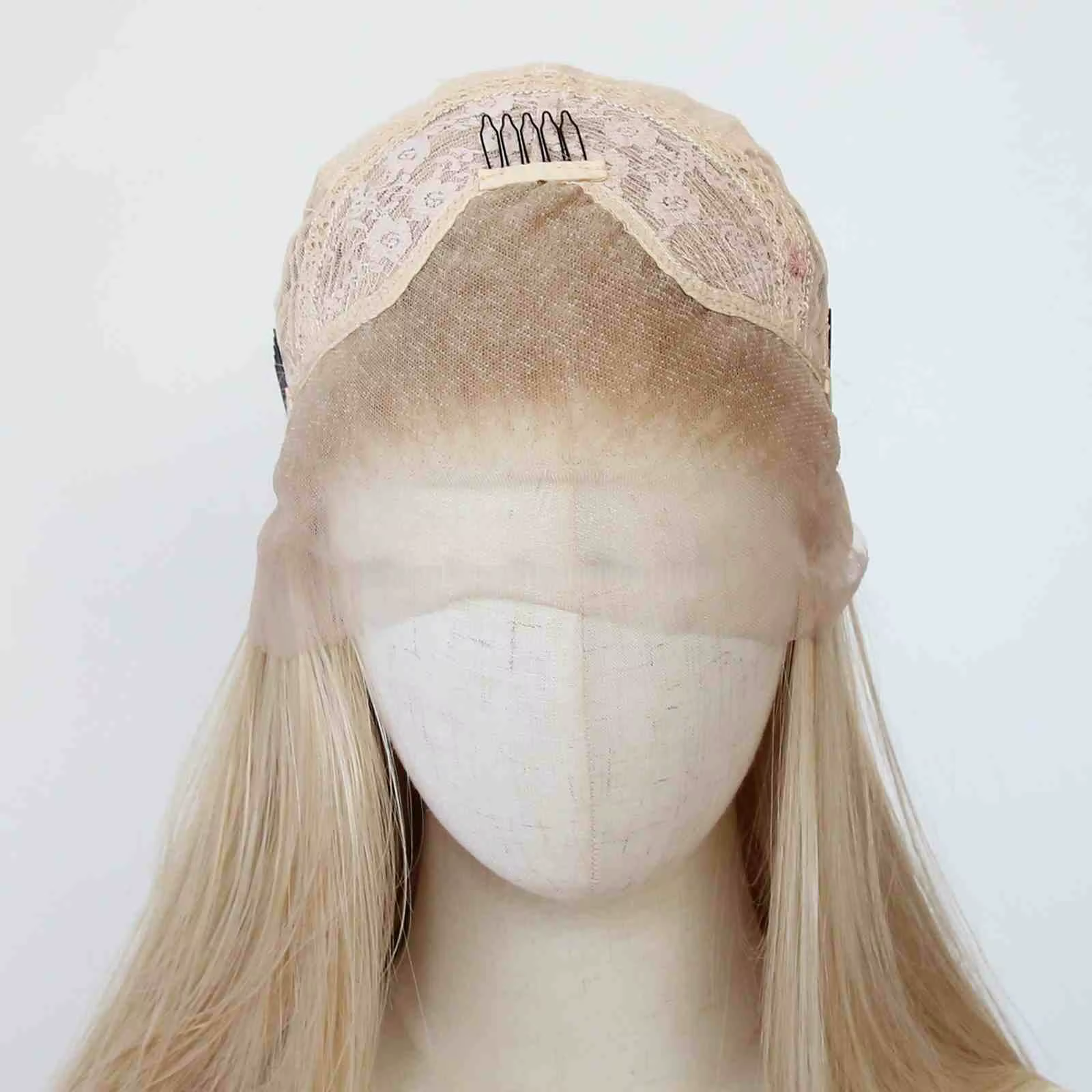 Perruque Lace Front Wig synthétique marron 26 pouces