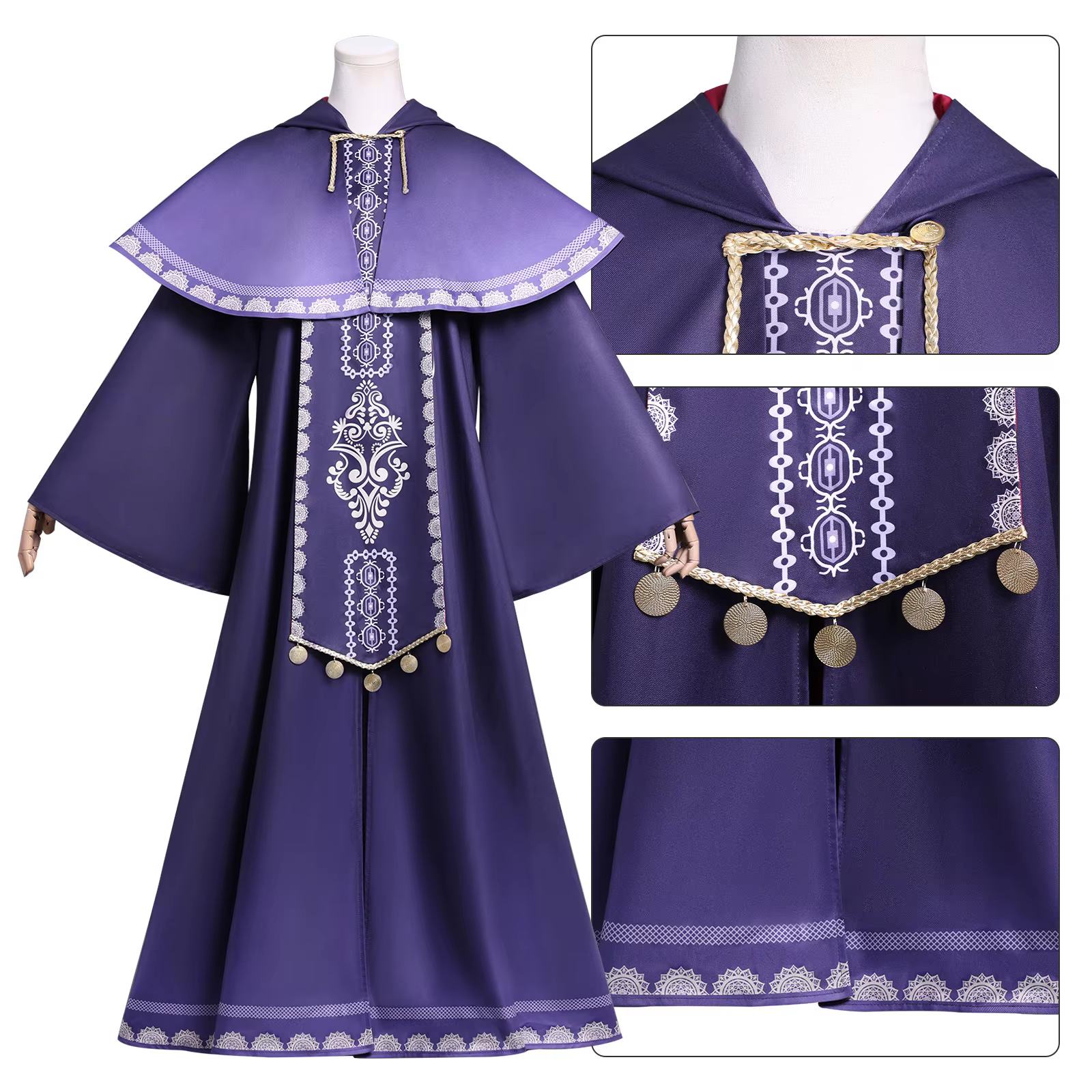 Costume de cosplay et perruque pour femme