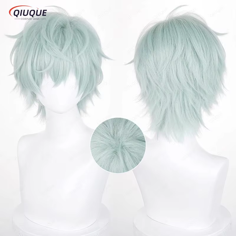Anime jusqu'à Cosplay perruque 3 types de cheveux courts styles