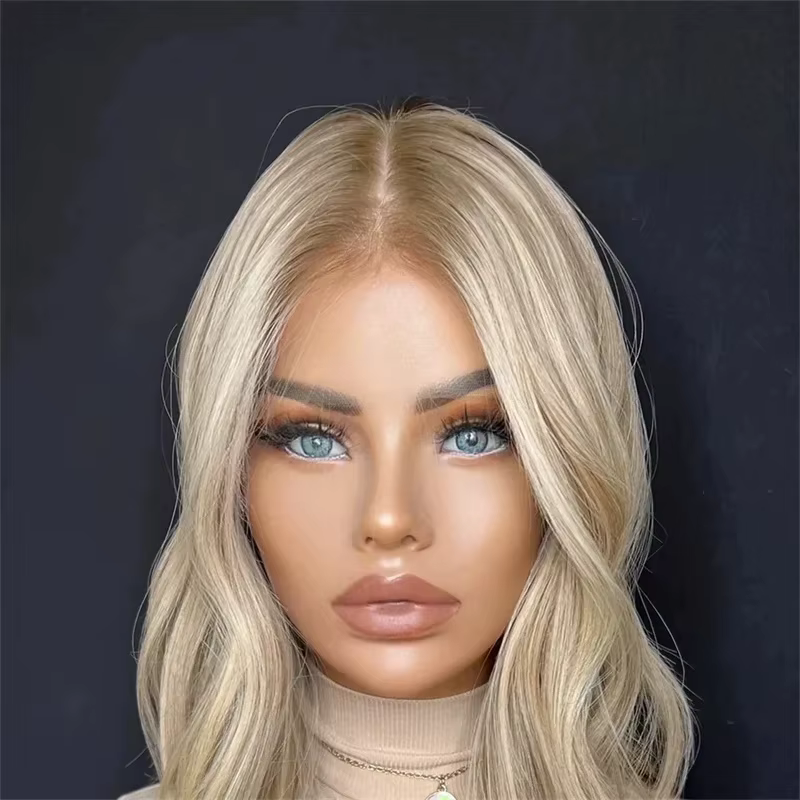 Perruque Lace Front 13x4 14 pouces Blond Doré Ombré pour Femme