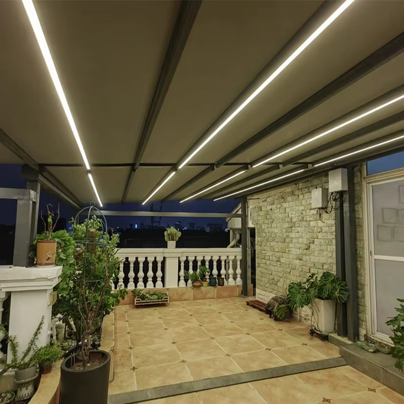 Auvent rétractable en aluminium électrique pour terrasse, auvent imperméable en PVC pour terrasse extérieure, balcon