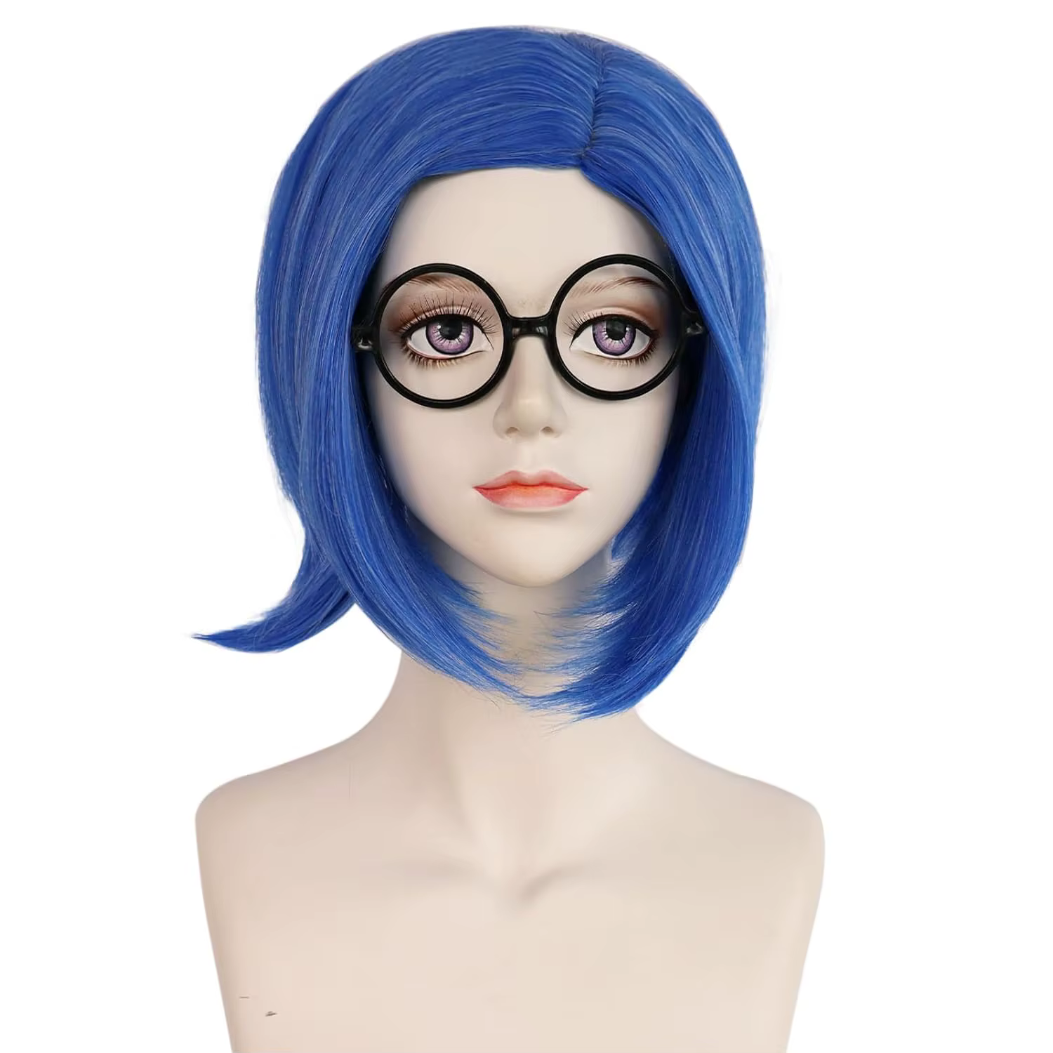 Perruque de tristesse bleue synthétique【+ bonnet