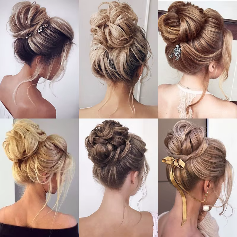 Azqueen synthétique désordre Chignon