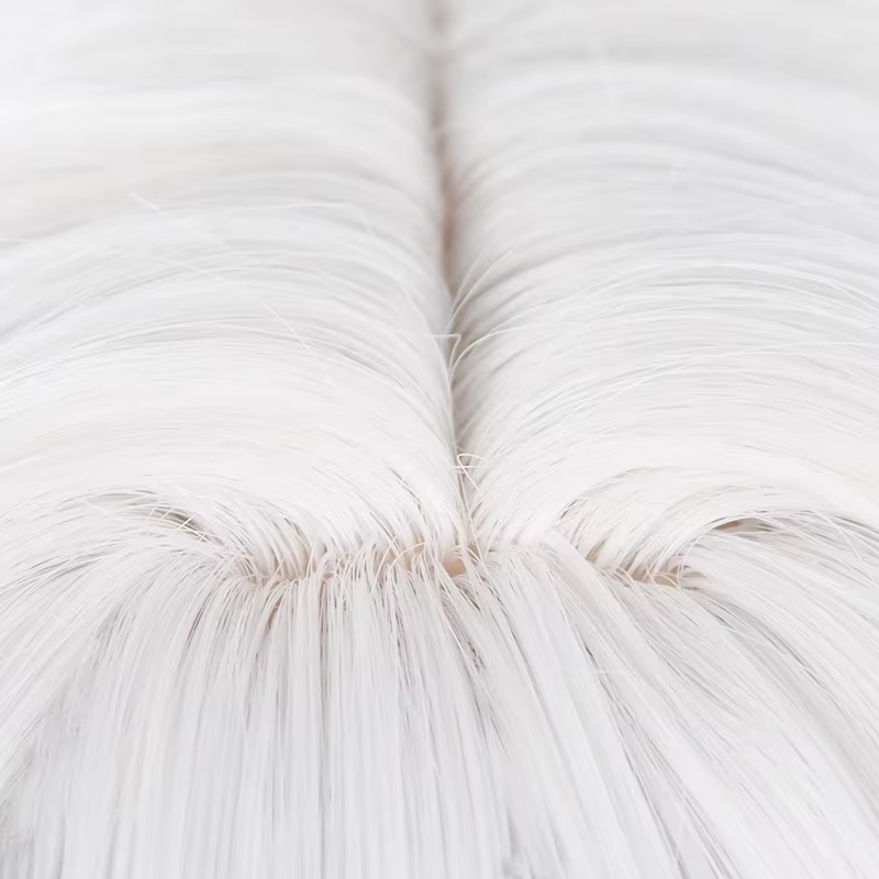 Perruque Cosplay Synthétique Courte Focalors pour Femme, Genshin Impact Furina, Deux Poignées, Coiffures Amovibles, ixd'Halloween
