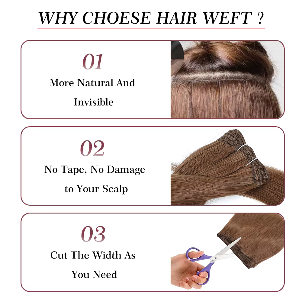 Extensions de cheveux lisses blond Piano