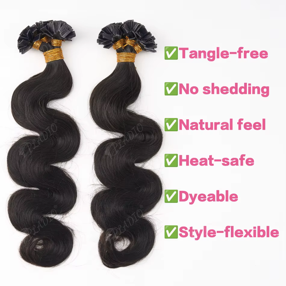 Extensions de cheveux PLADIO Body Wave à pointe plate