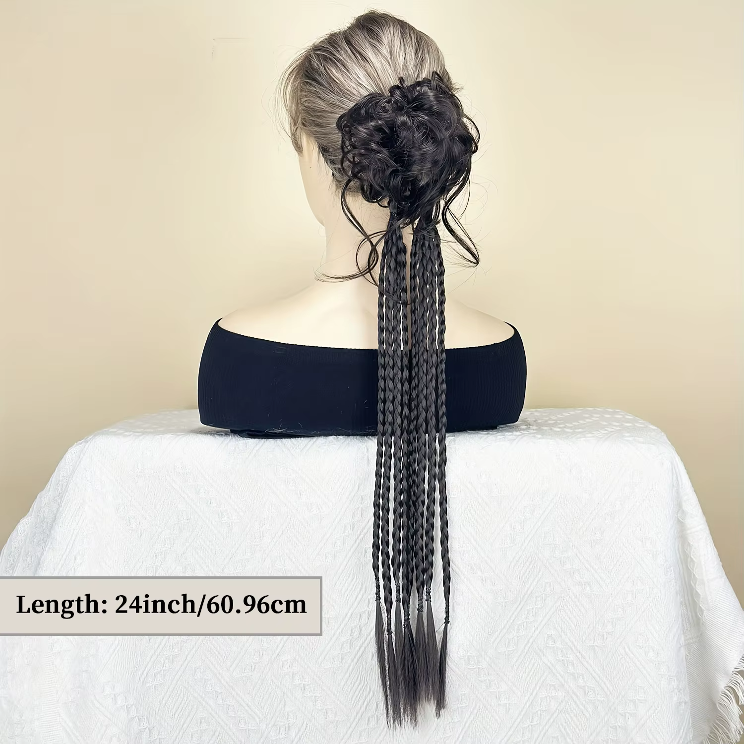 Chignon synthétique désordonné