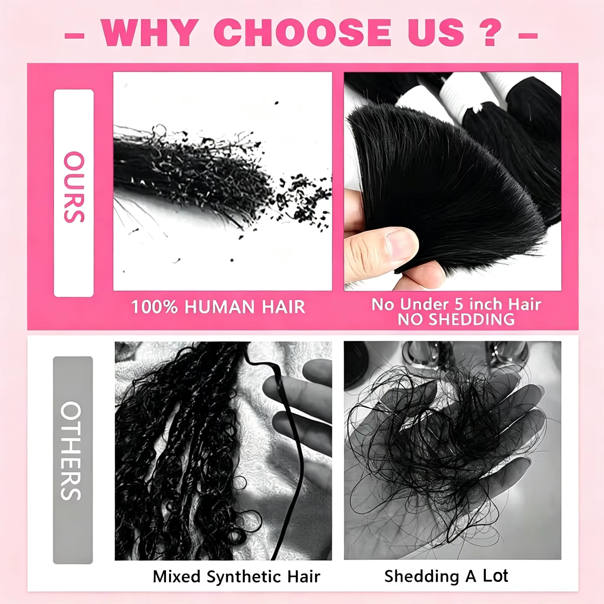 Cheveux humains en vrac pour tressage