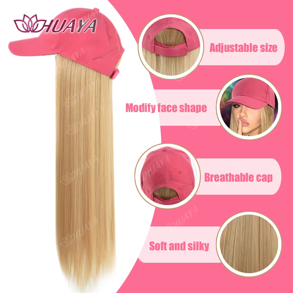 Chapeau perruques casquette avec cheveux
