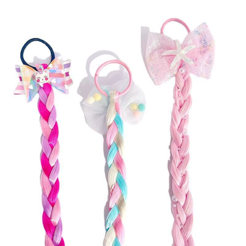 Extensions de cheveux tressées sirène pour filles