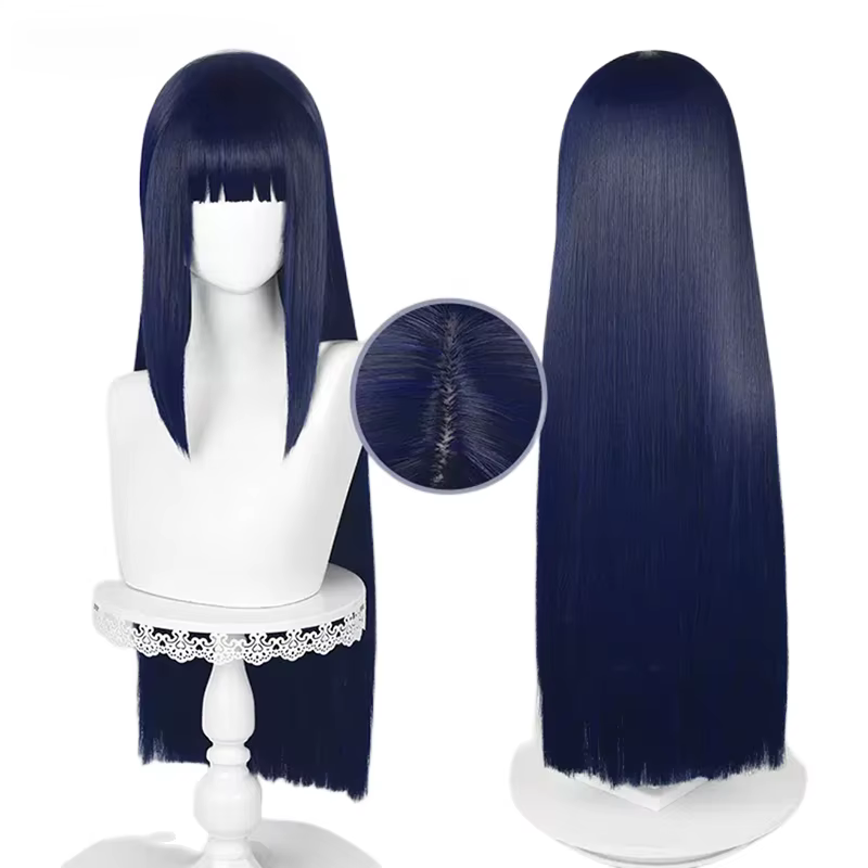 Perruque Synthétique Nouveau! Perruques de Cosplay synthétiques lisses Anime Hyuga Hinata