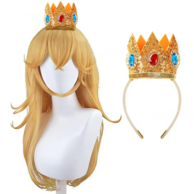 Jeu Cosplay princesse perruque pêche