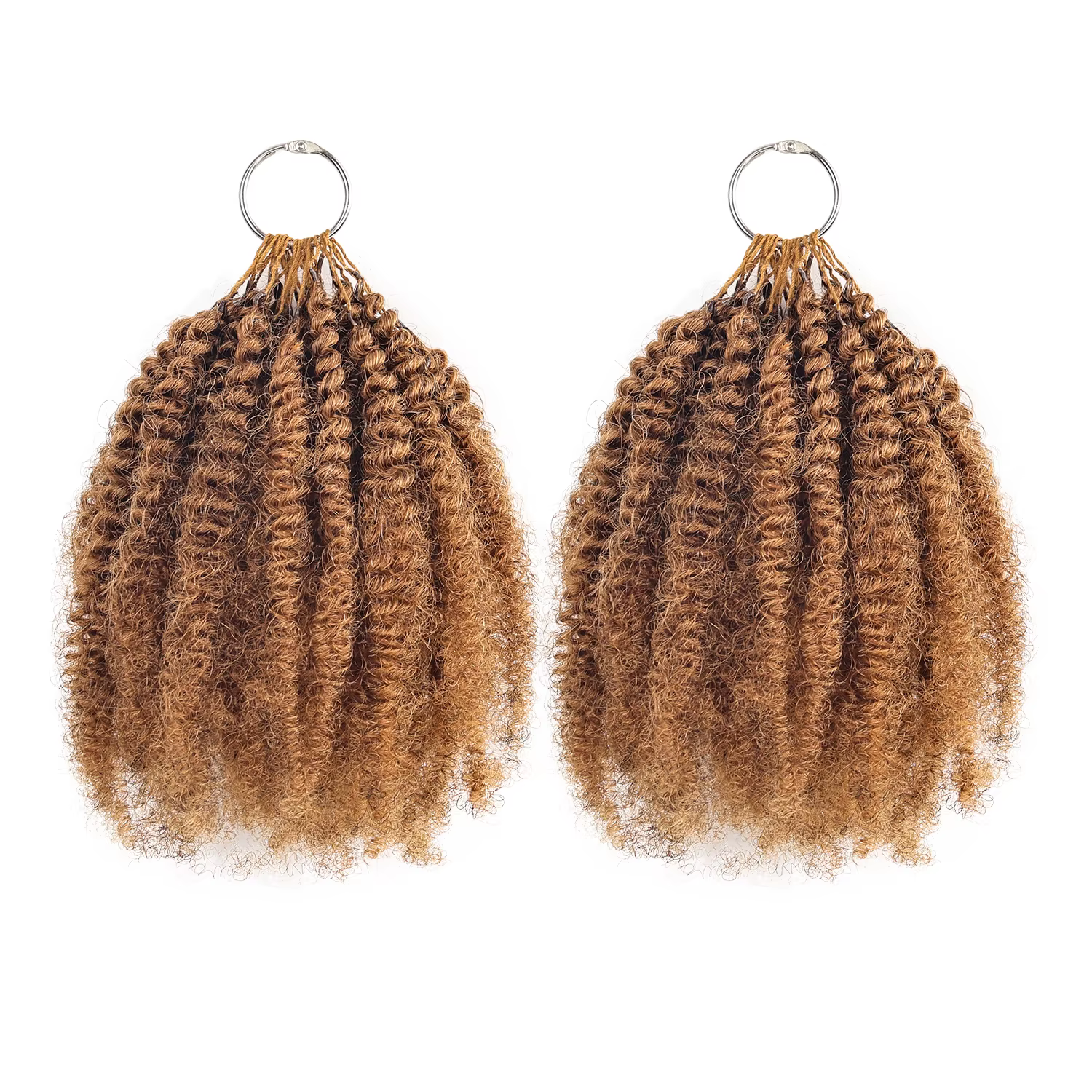 Extensions de cheveux humains Afro Kinky Feather au crochet
