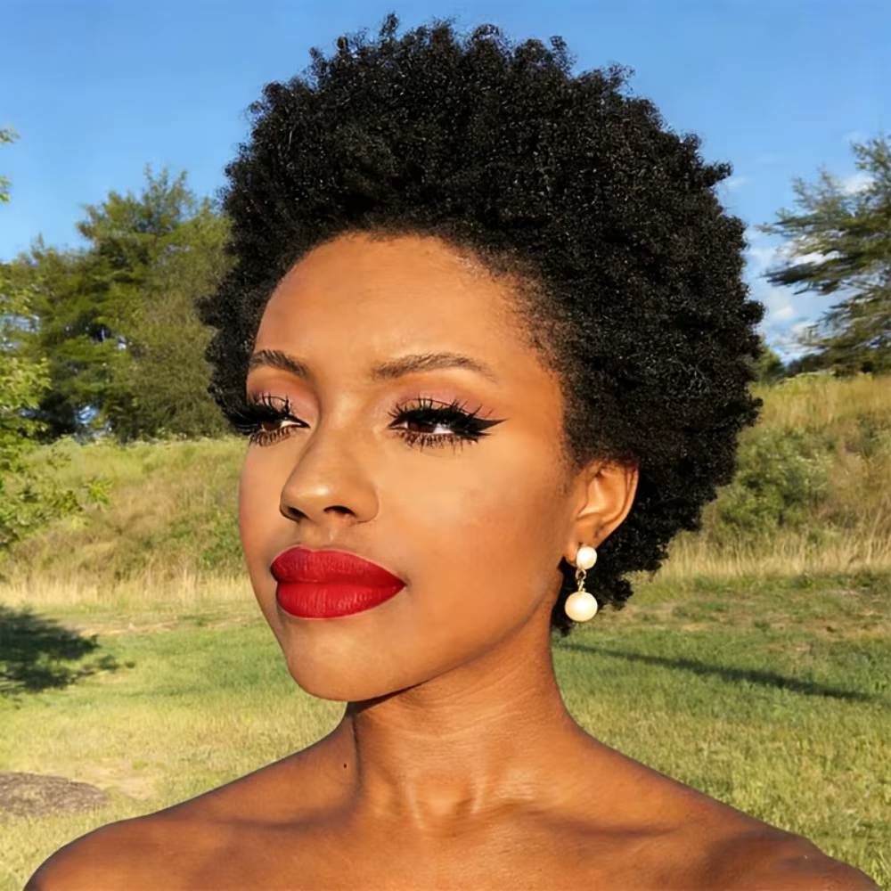 Perruques afro courtes bouclées pour femmes