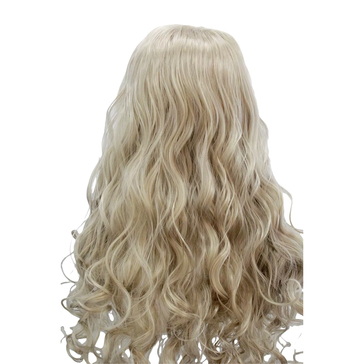 Perruque synthétique longue et bouclée blonde pour femme
