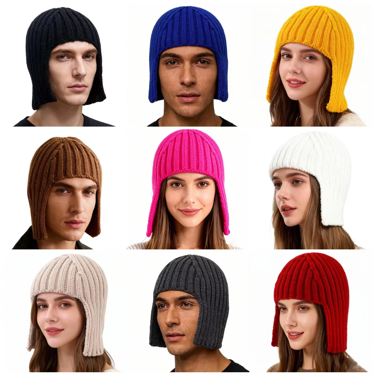 Chapeau tricoté pour perruque de fille chaude pour femmes