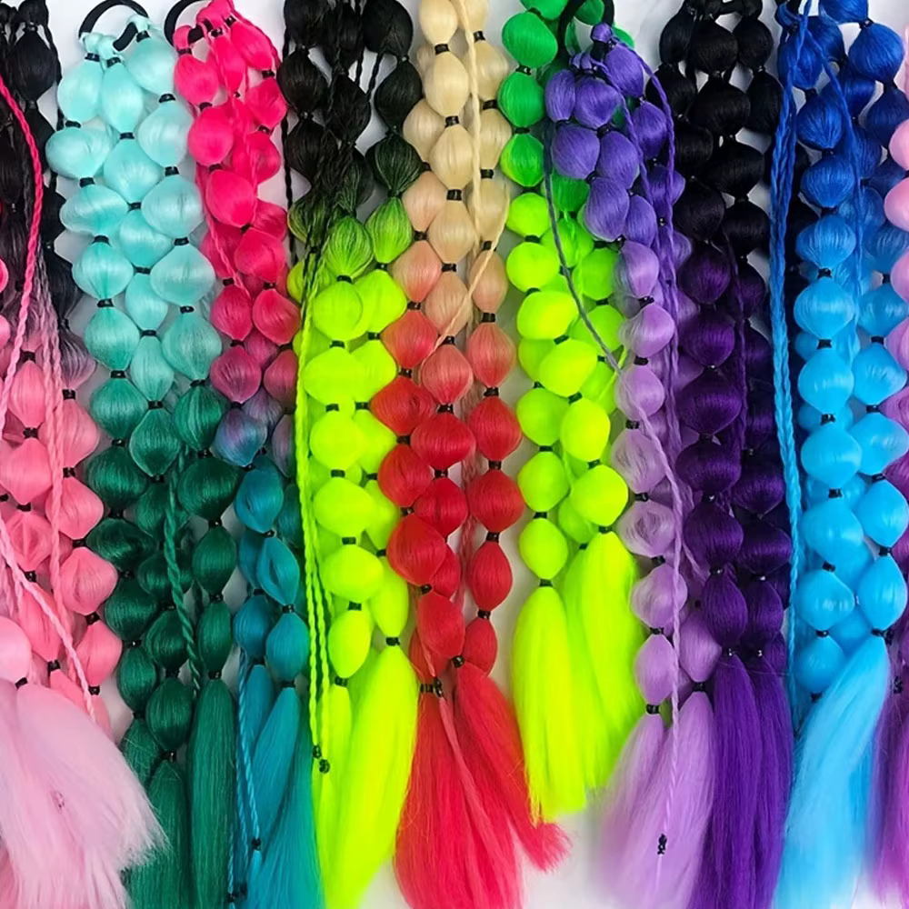 Extensions synthétiques de cheveux colorés 24 "