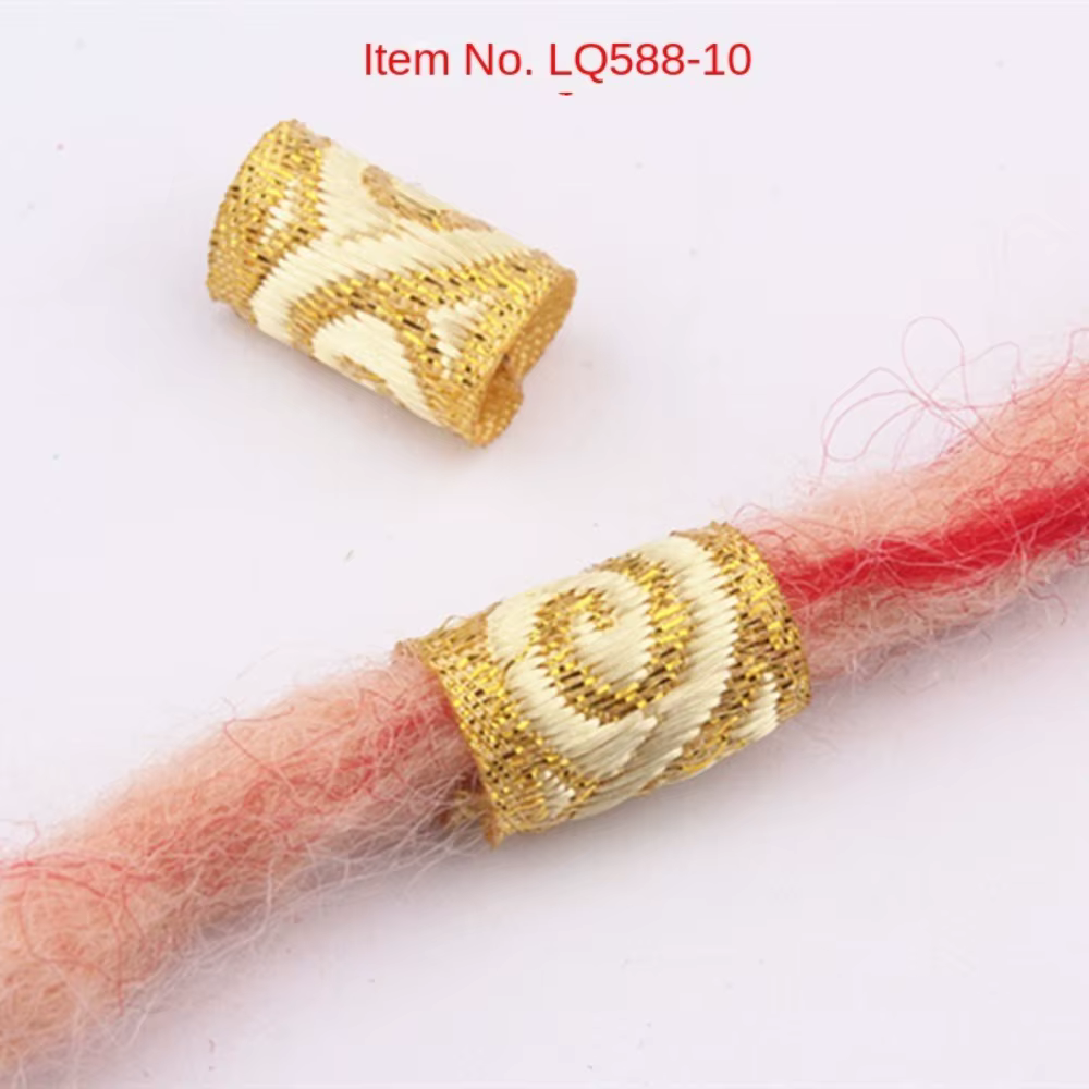 Lot de 10 clips miniatures en tissu pour tresses