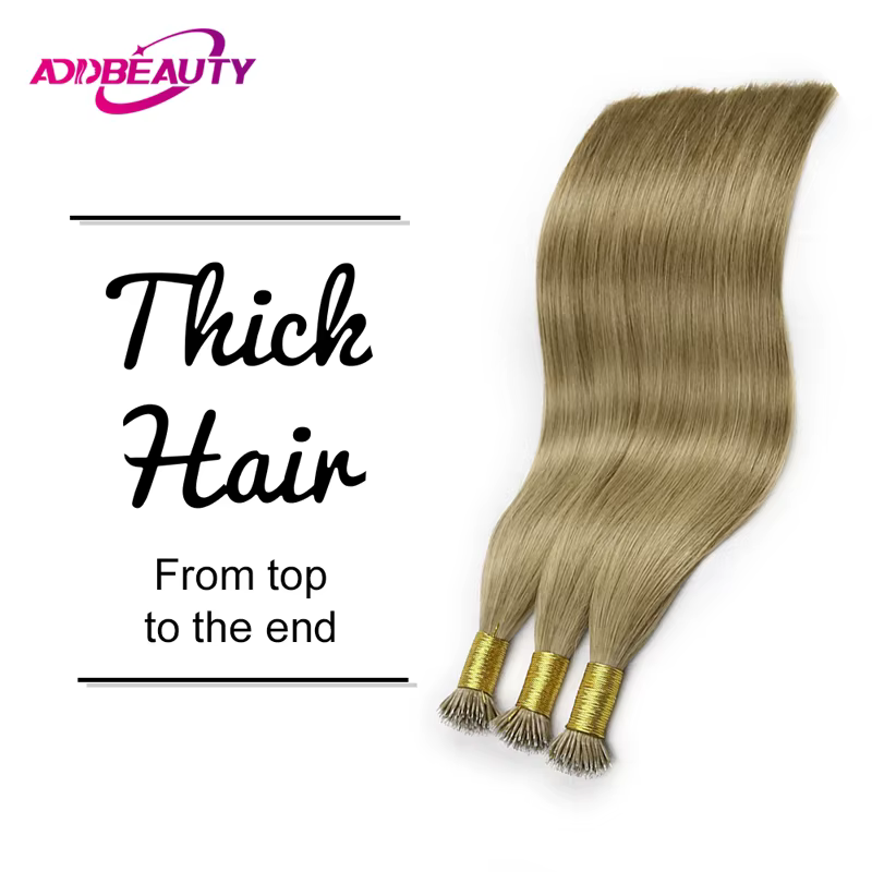 Extension de cheveux humains Nanoring droits Capsule de kératine de haute qualité Micro anneau Extensions