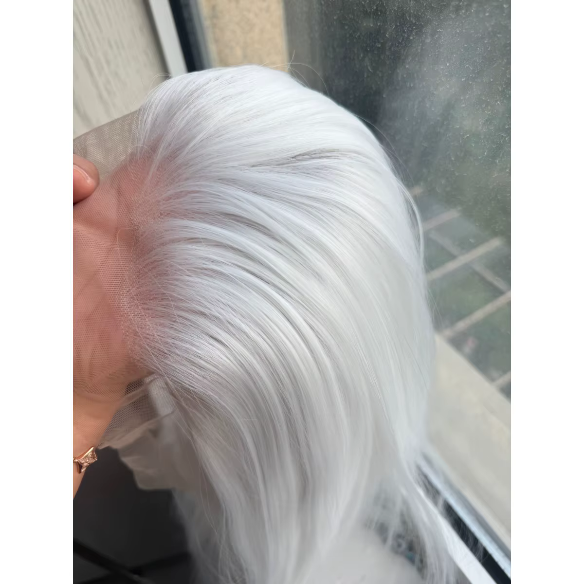 13*6 perruque avant en dentelle blanche pour les femmes 26 pouces perruques de cheveux longs raides fibres de haute