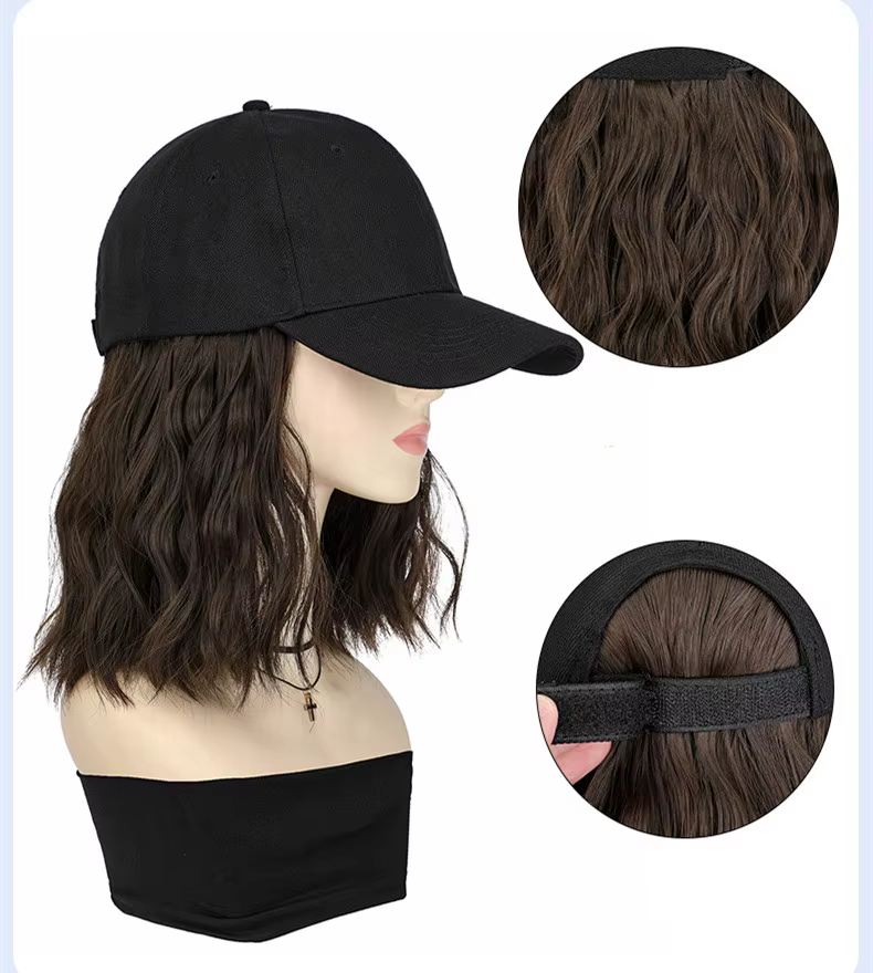 Nouvelle perruque chapeau tendance pour femme