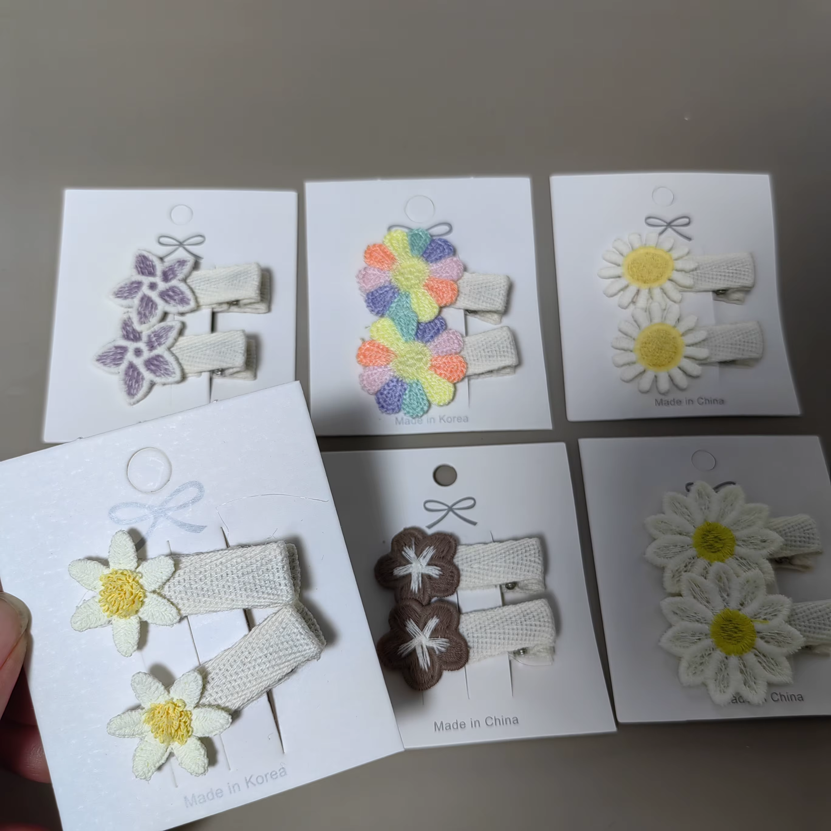 Barrettes colorées pour bébés