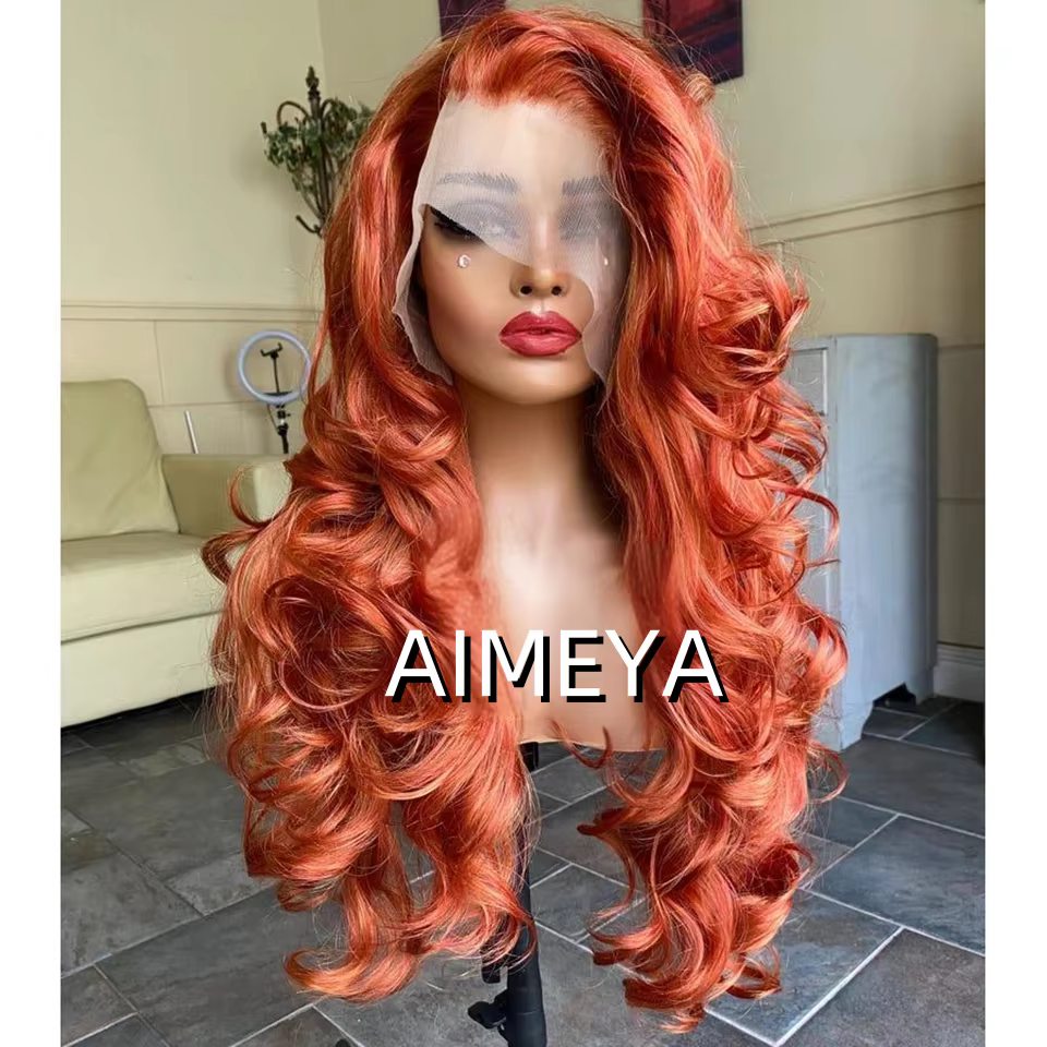 AIMEYA perruques longues en dentelle pour femmes perruque avant