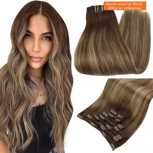 Extensions de cheveux humains pleine brillance pince dans