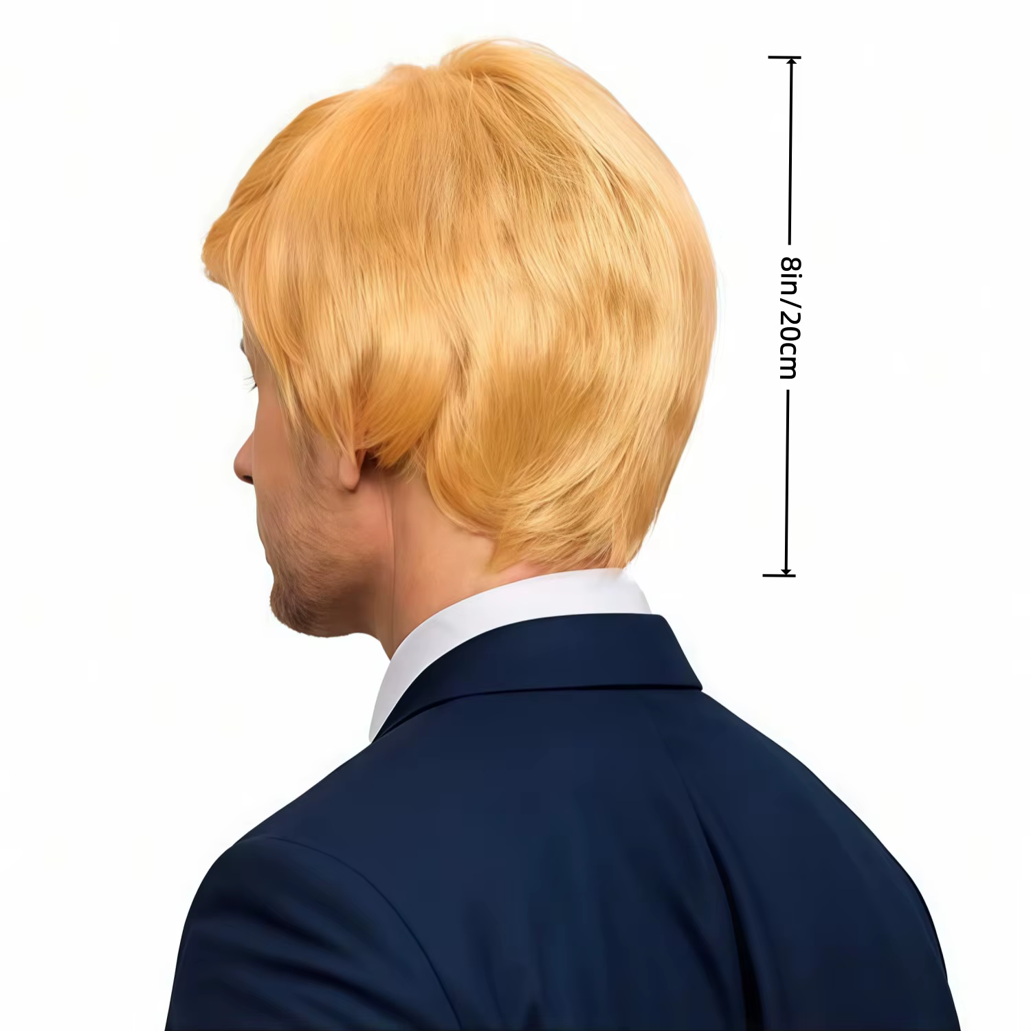 Perruque George Washington blonde, perruque dorée pour Halloween, cosplay, fête costumée, perruque synthétique
