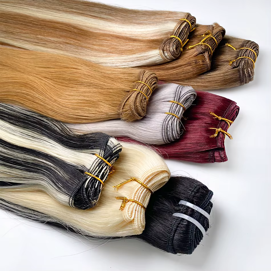 Extensions de cheveux humains lisses Remy européens