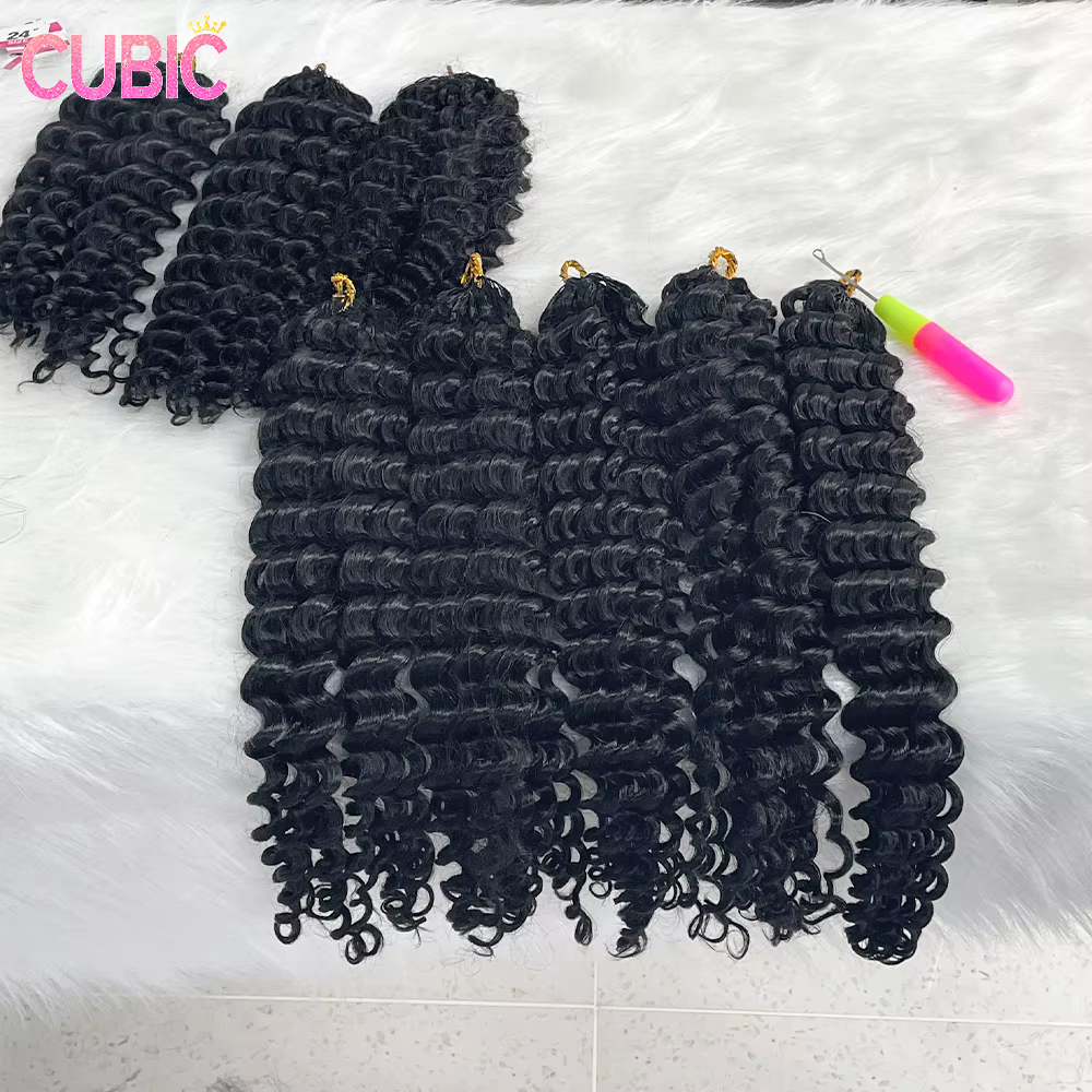 Extensions de tresses au crochet en cheveux humains vierges bruts, bouclés crépus style bohème, pré-séparées, cuticules alignées, 100g par paquet, non traités