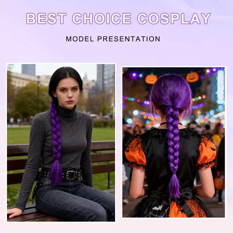 Extension de queue de cheval de Style Clip pour femmes avec pince à griffes-tresse moelleuse instantanée