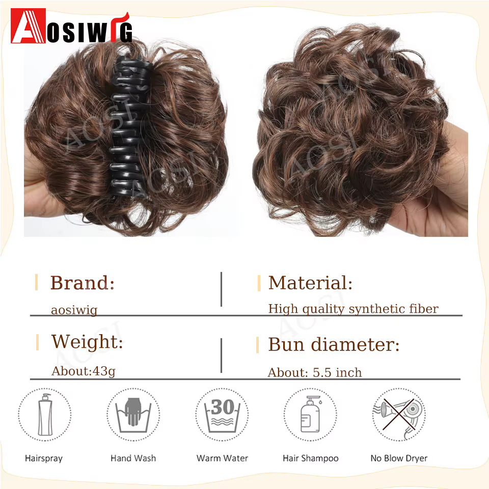 Chignon Synthétique à réinitialisation pour Queue de Cheval